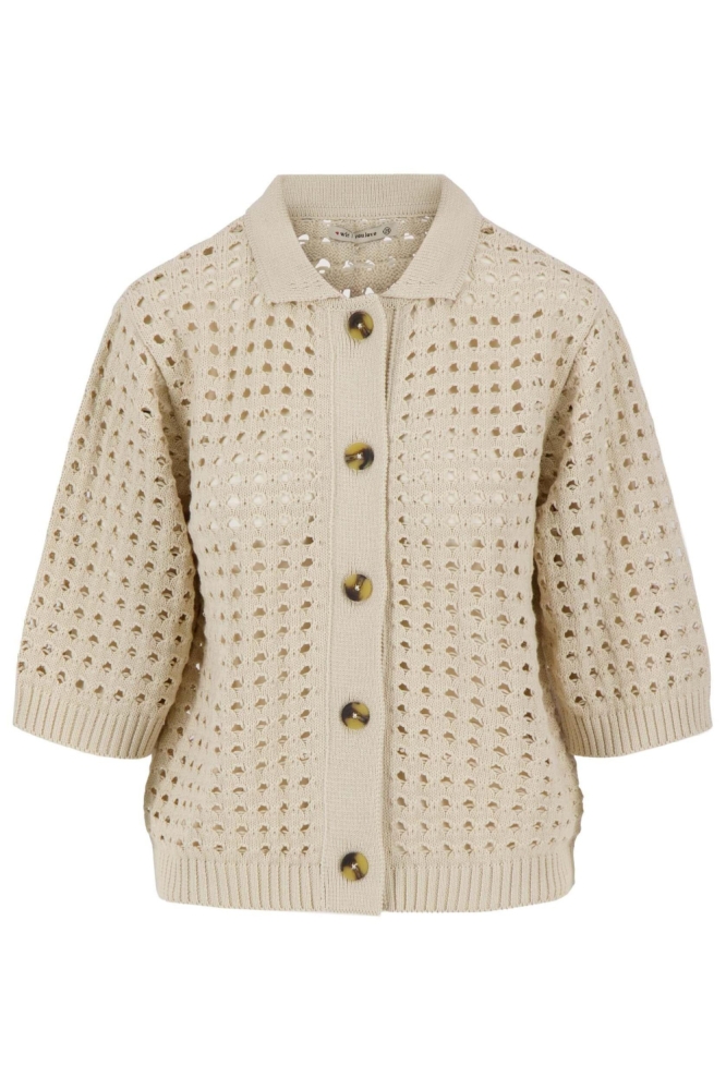 Zusss ecru dames vest | Vooraanzicht