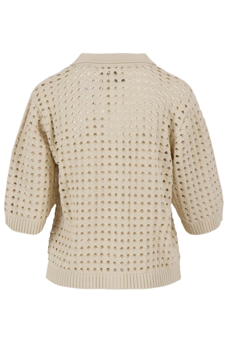 Zusss ecru dames vest | Achteraanzicht