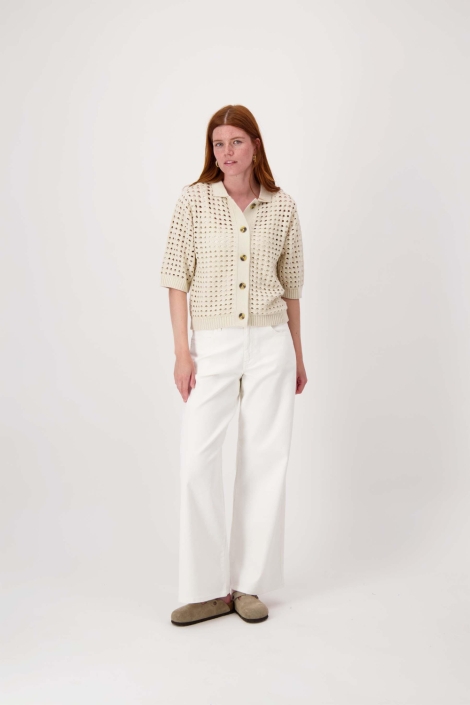 Zusss ecru dames vest | Model