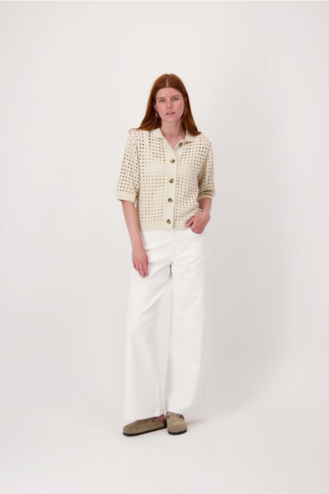 Zusss ecru dames vest | Model