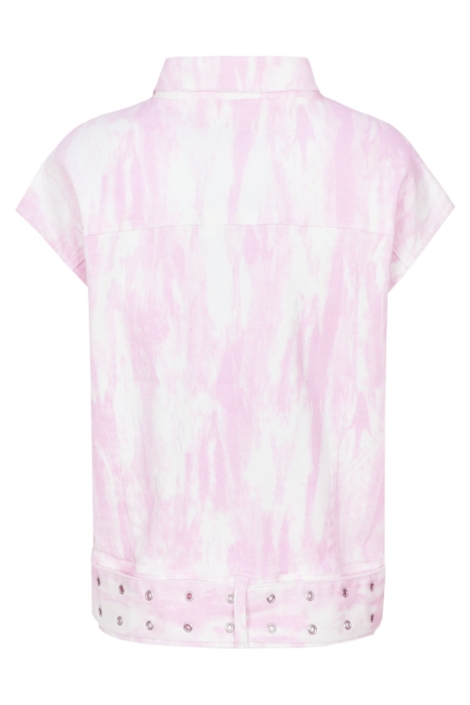 Fluresk roze dames gilet | Achteraanzicht