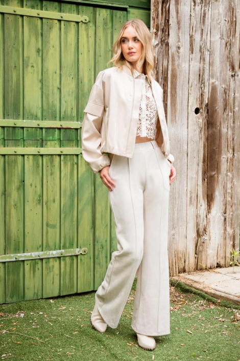 I-coni-K beige dames jas | Model