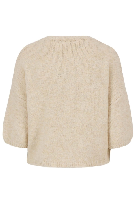 Zusss ecru dames vest | Achteraanzicht