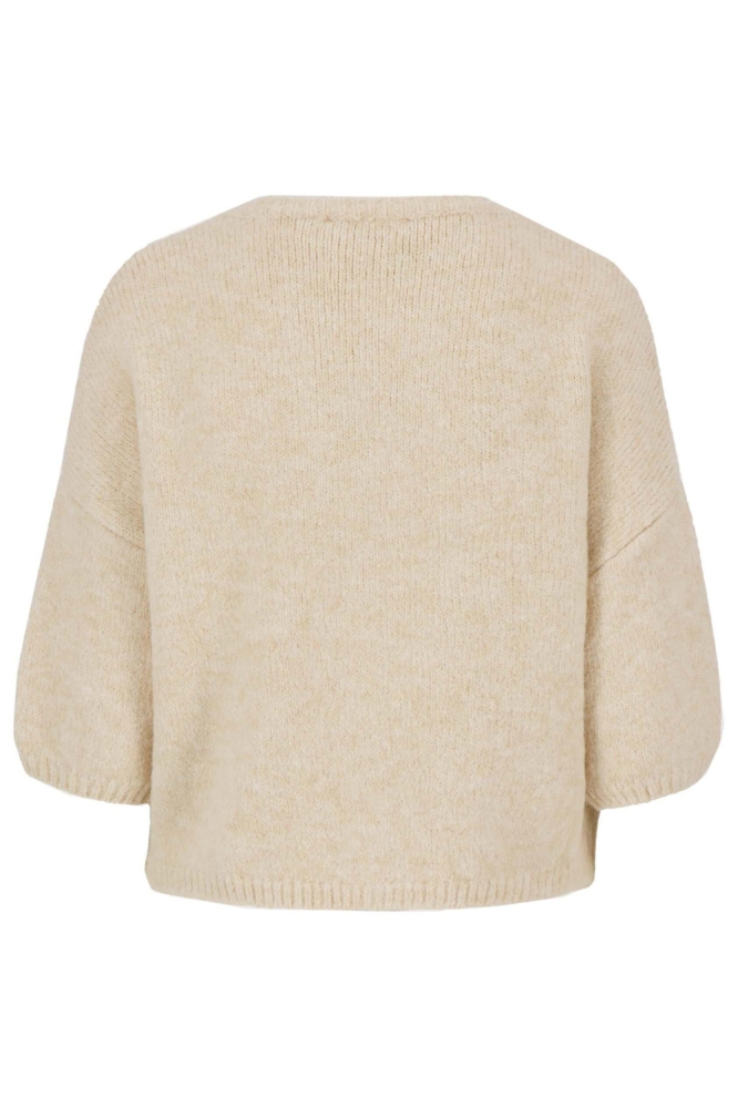 Zusss ecru dames vest | Achteraanzicht