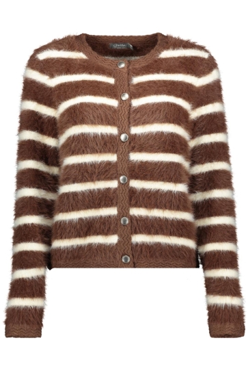 Geisha Vest VEST 64520 10PL 000775 brown/off-white