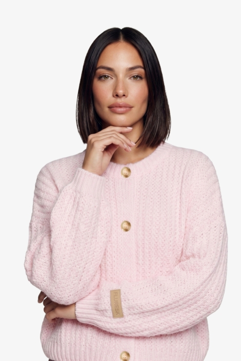 Fluresk roze dames vest | Close up