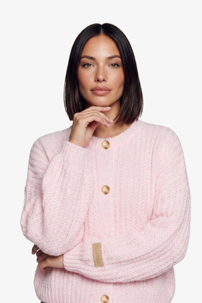 Fluresk roze dames vest | Close up