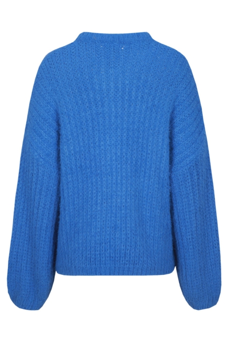 Fluresk blauwe dames vest | Achteraanzicht