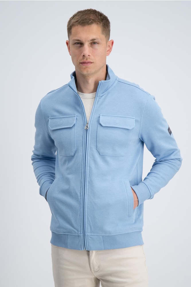 Gabbiano blauwe heren vest | Model vooraanzicht