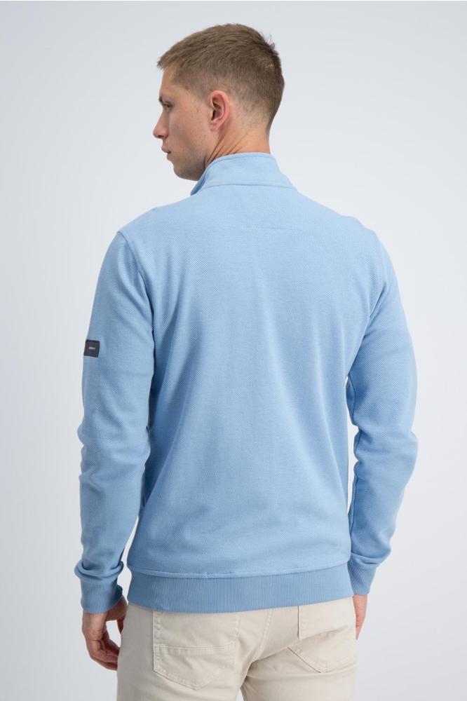 Gabbiano blauwe heren vest | Model achteraanzicht
