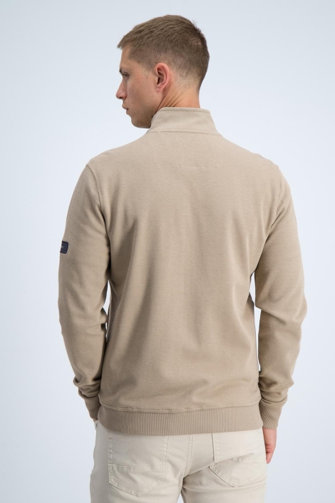 Gabbiano camel heren vest | Model achteraanzicht