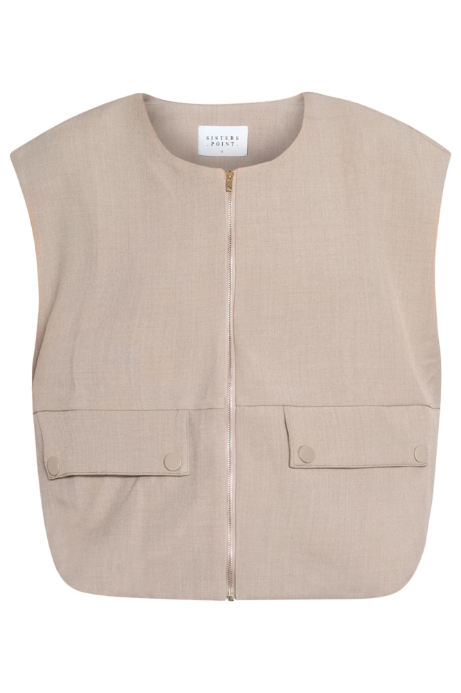 SisterS point zand dames gilet | Vooraanzicht
