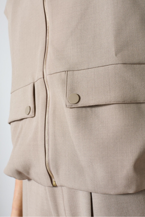 SisterS point zand dames gilet | Close up