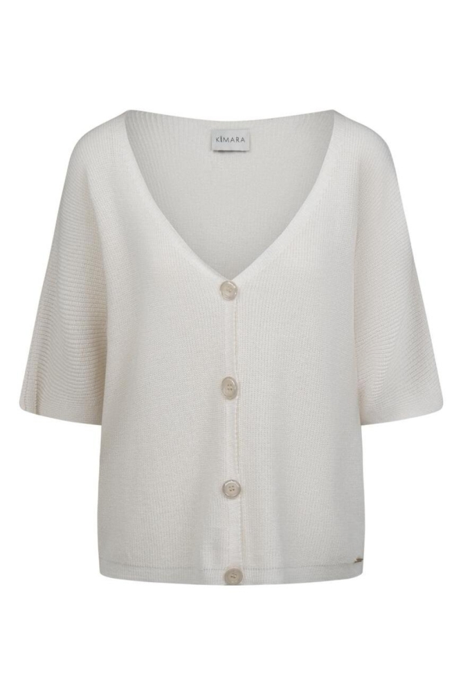 Kimara ecru dames vest | Vooraanzicht