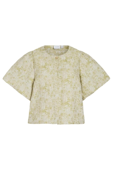Vila Bolero VIKAIA O-NECK 2/4 JACQUARD BOLERO/D 14113536 Smoke Green/JAGUARD