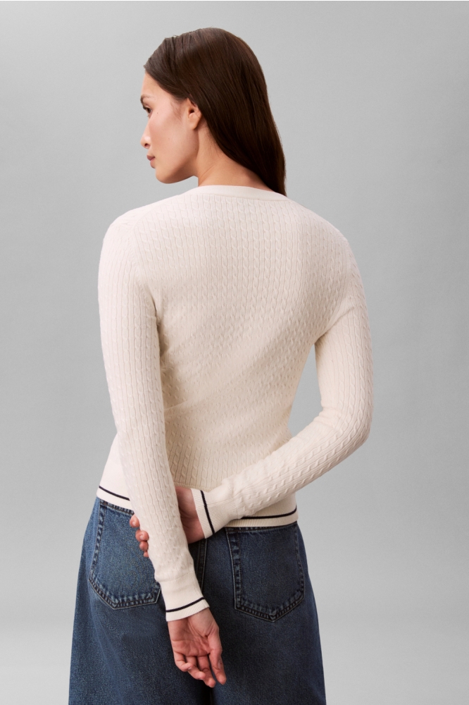 Calvin Klein beige dames vest | Model achteraanzicht