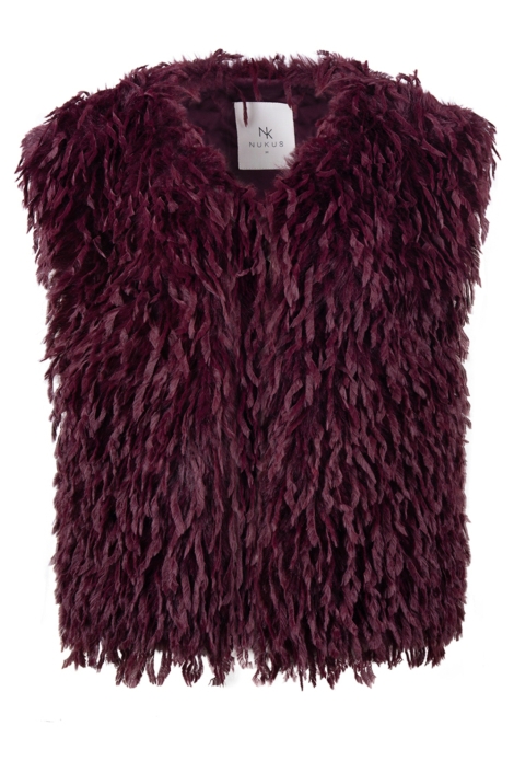 Nukus bordeaux dames gilet | Vooraanzicht