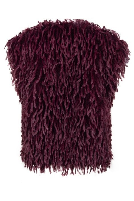 Nukus bordeaux dames gilet | Achteraanzicht