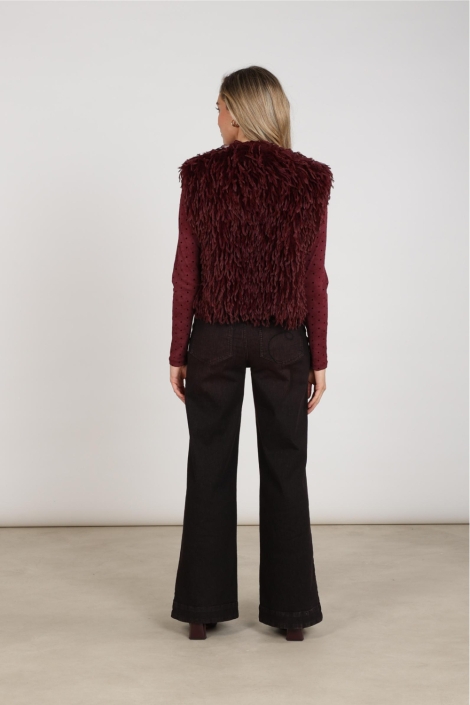 Nukus bordeaux dames gilet | Model