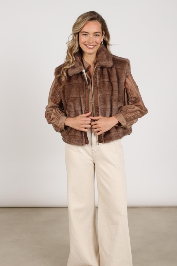 Nukus Vest HANI GILET NKF08034 60 taupe