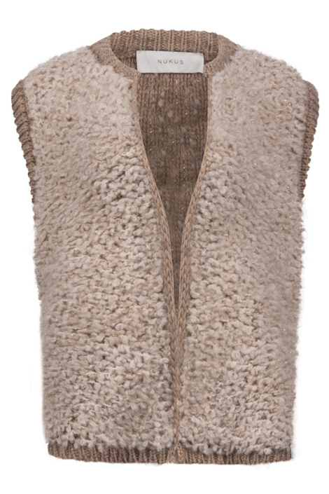 Nukus zand dames gilet | Vooraanzicht