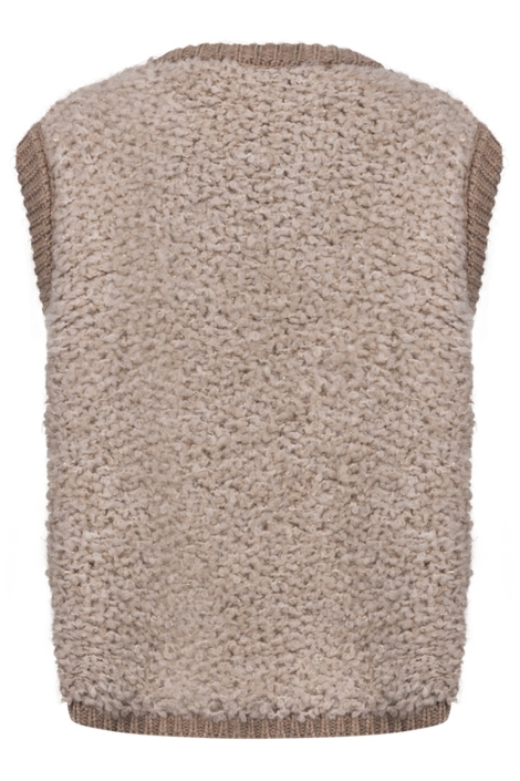 Nukus zand dames gilet | Achteraanzicht