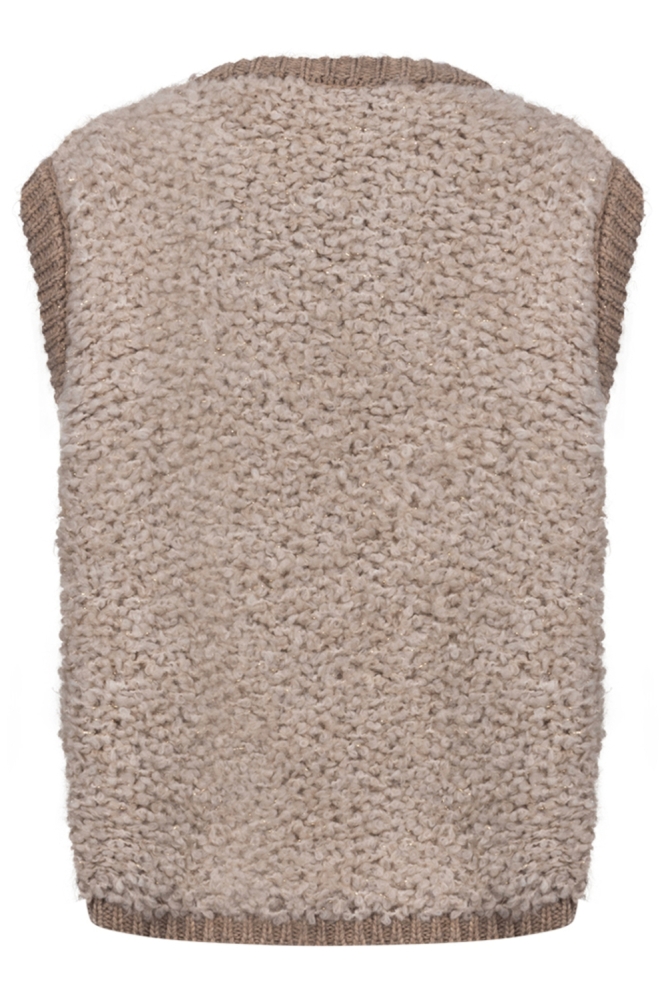 Nukus zand dames gilet | Achteraanzicht