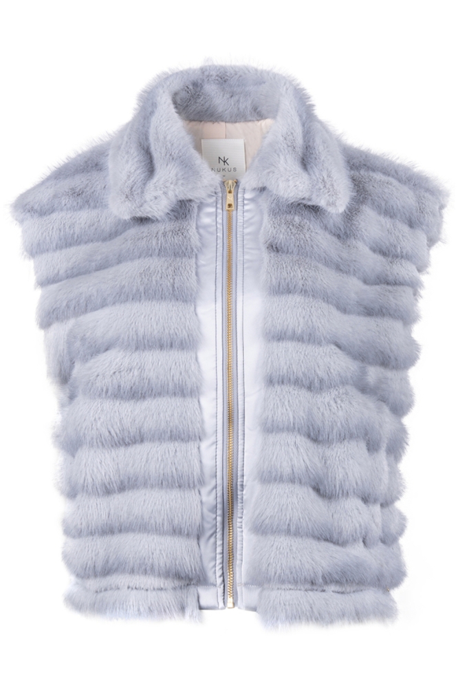 Nukus grijze dames gilet | Vooraanzicht