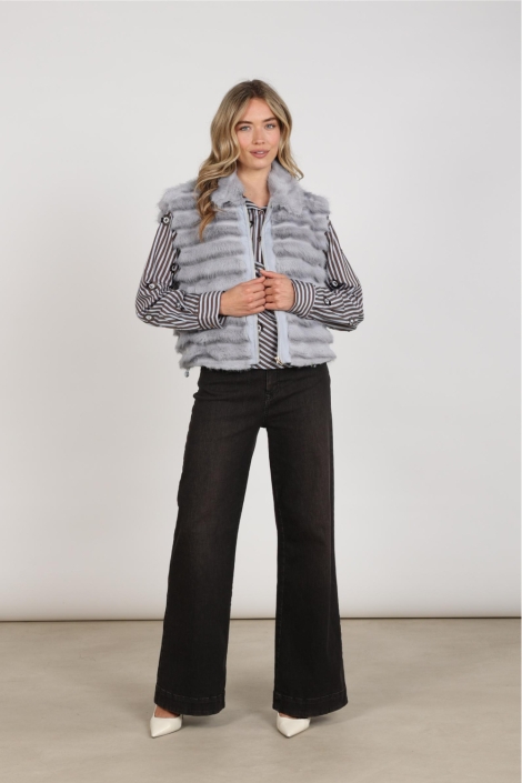 Nukus grijze dames gilet | Model