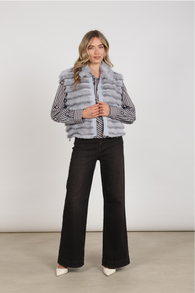 Nukus grijze dames gilet | Model