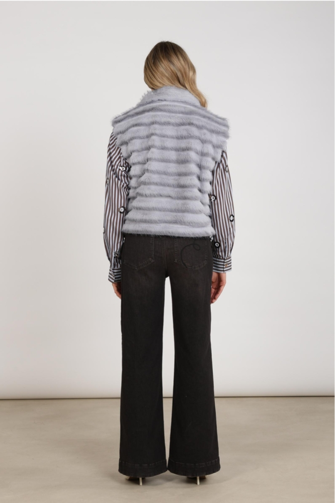 Nukus grijze dames gilet | Model