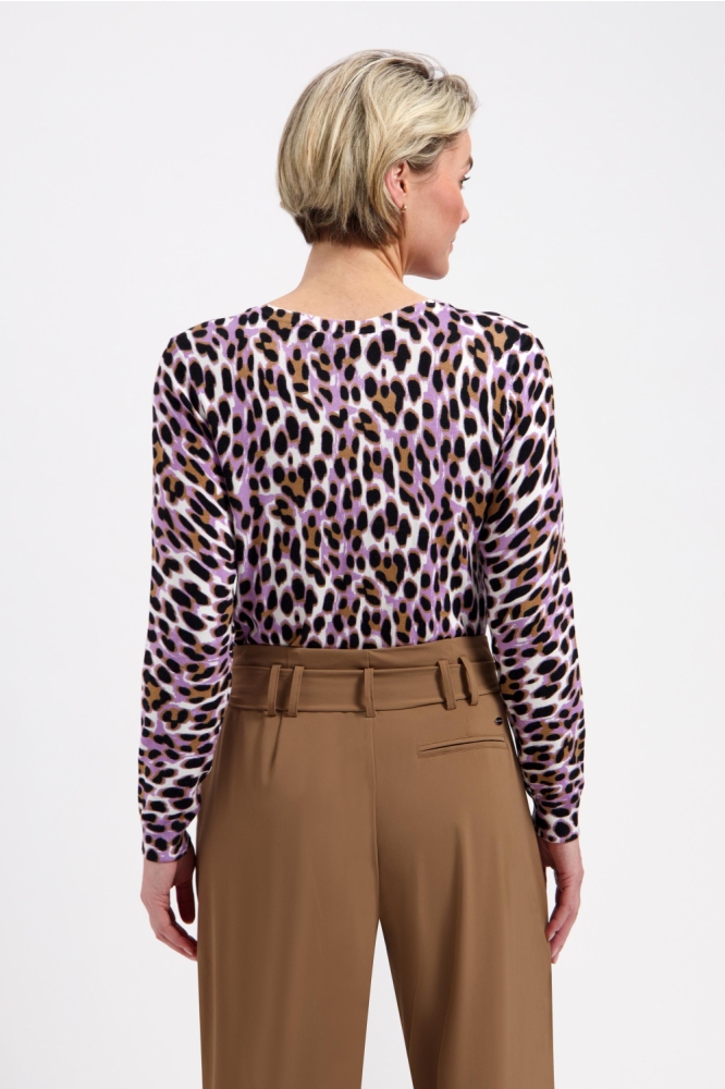 Lady Day multi color dames vest | Model achteraanzicht