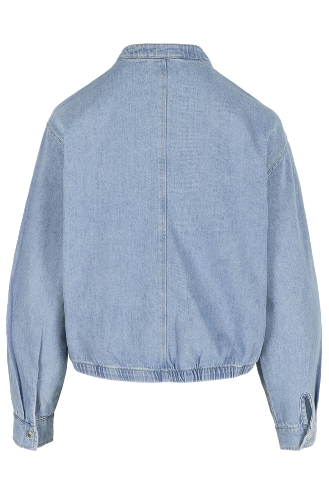 LolaLiza blauwe dames jas | Achteraanzicht