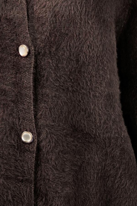 NED bruine dames vest | Close up