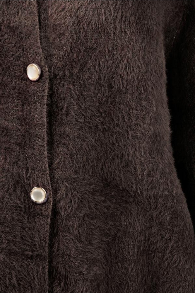 NED bruine dames vest | Close up