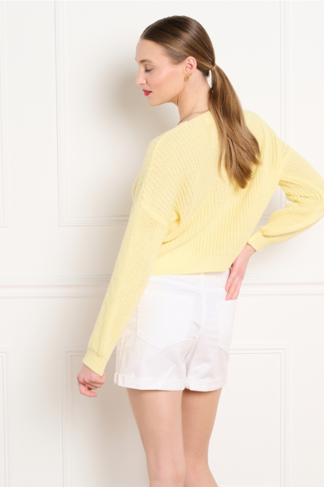 LolaLiza gele dames vest | Model achteraanzicht