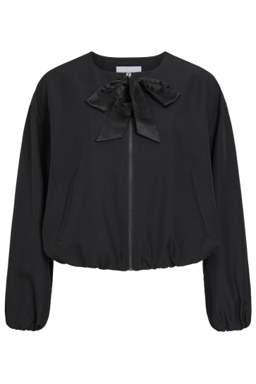 Vila Vest VICATALINA O-NECK CARDIGAN 14118847 BLACK BEAUTY