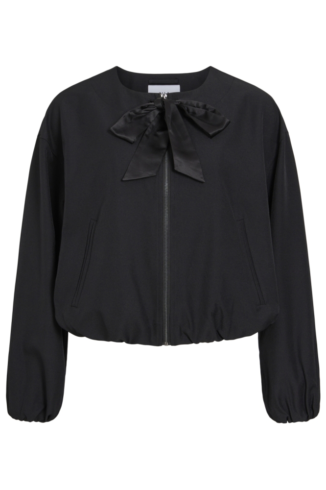 Vila zwarte dames vest | Vooraanzicht