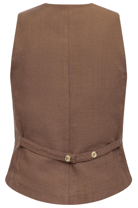 SisterS point bruine dames gilet | Achteraanzicht
