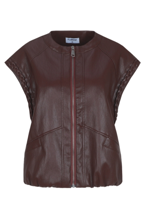 Fluresk bordeaux dames gilet | Vooraanzicht