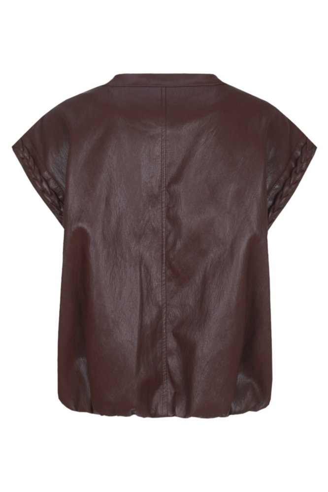 Fluresk bordeaux dames gilet | Achteraanzicht