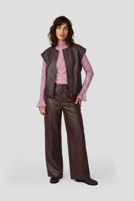 Fluresk bordeaux dames gilet | Model