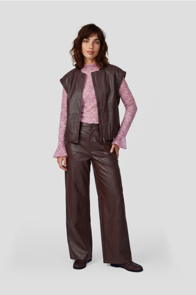 Fluresk bordeaux dames gilet | Model