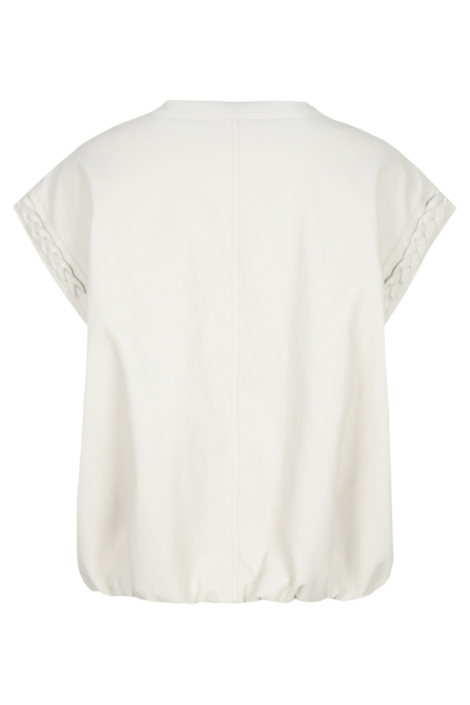 Fluresk beige dames gilet | Achteraanzicht