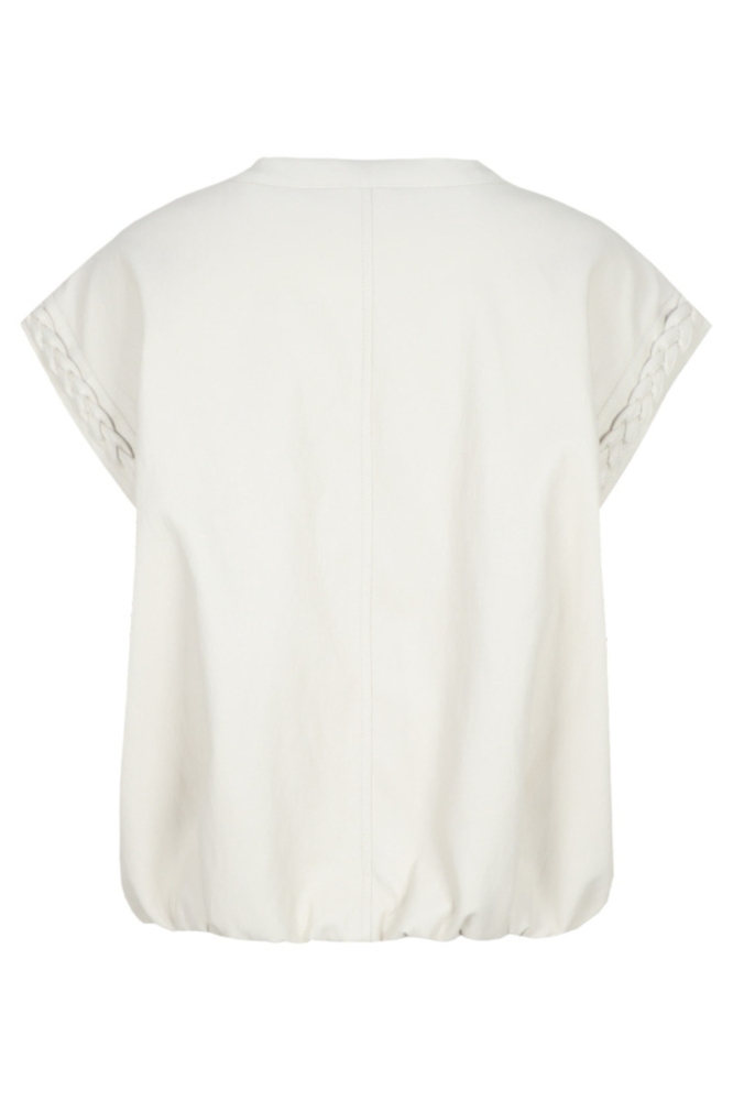 Fluresk beige dames gilet | Achteraanzicht
