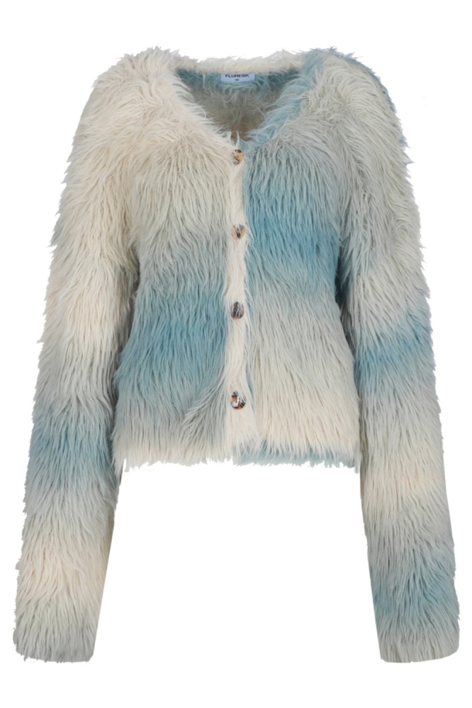Fluresk ecru dames vest | Vooraanzicht