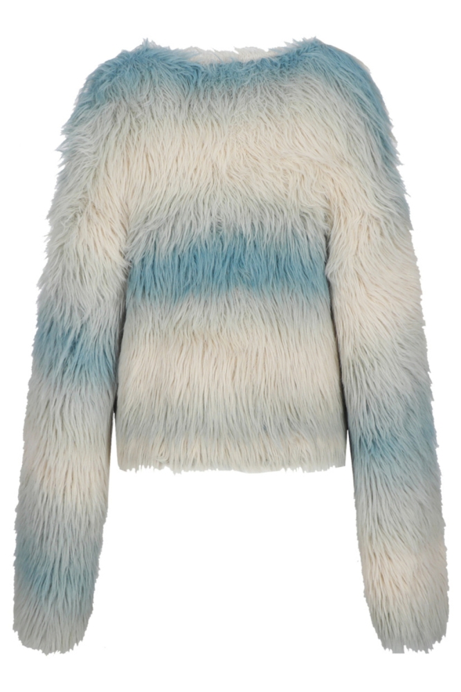 Fluresk ecru dames vest | Achteraanzicht