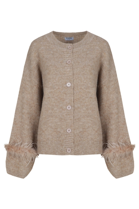 Fluresk camel dames vest | Vooraanzicht