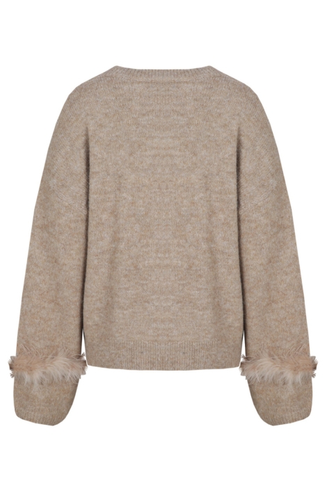 Fluresk camel dames vest | Achteraanzicht