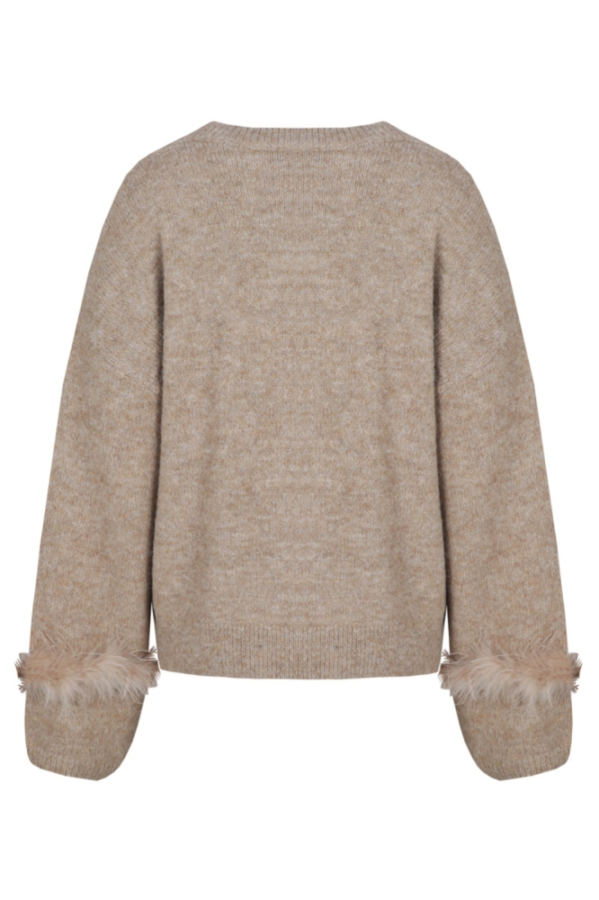 Fluresk camel dames vest | Achteraanzicht